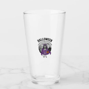 Funny Skeleton Halloween Cape Quote Vintage Design Glass