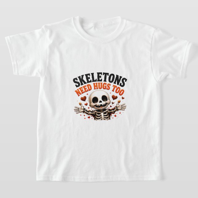 🤍 Funny Skeleton Halloween Saying 💀 T-Shirt (Laydown)