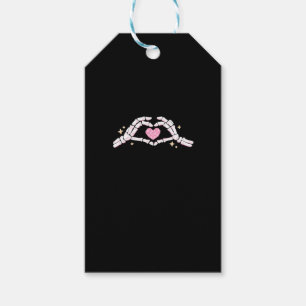 Funny Skeleton Heart Hands Creative Vibe Gift Tags