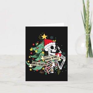 Funny Skeleton Hot Cocoa Sorta Merry Sorta Y Soky Card