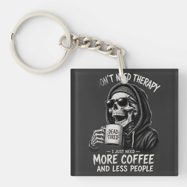 Funny Skeleton Humour Keychain (Front)