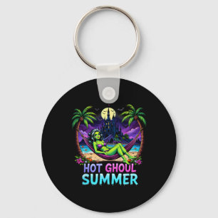 Funny Skeleton Ice Cream Hot Ghoul Summer Summerwe Keychain