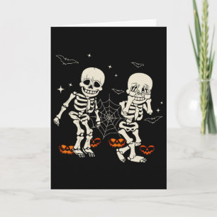 Funny Skeleton Kids Griddy-dance Halloween Trick O Card