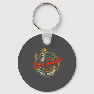 Funny Skeleton Member Cool Dads Club Father's Day Keychain