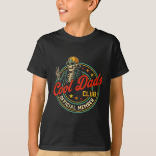 Funny Skeleton Member Cool Dads Club Father's Day  T-Shirt