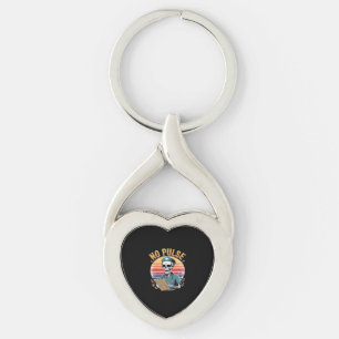 Funny Skeleton Nurse No Pulse Design � Dark Humor  Keychain