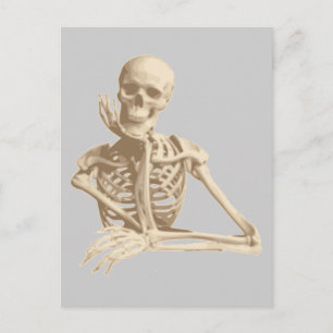 Funny Skeleton Postcard