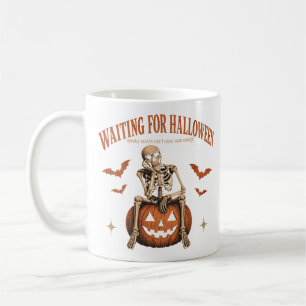 Funny Skeleton Pumpkin Spooky Season Halloween Coffee Mug