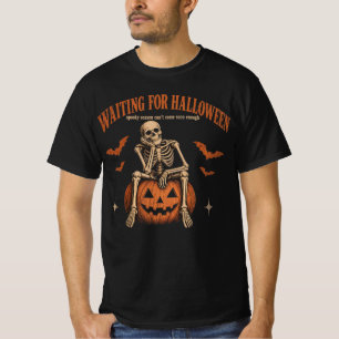 Funny Skeleton Pumpkin Spooky Season Halloween T-Shirt