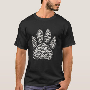 Funny Skeleton Skulls Dog Paw Happy Halloween Men T-Shirt