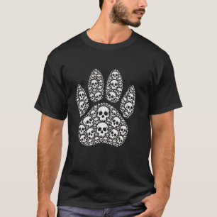 Funny Skeleton Skulls Dog Paw Happy Halloween Men T-Shirt
