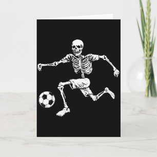 Funny Skeleton Soccer Ball  Card