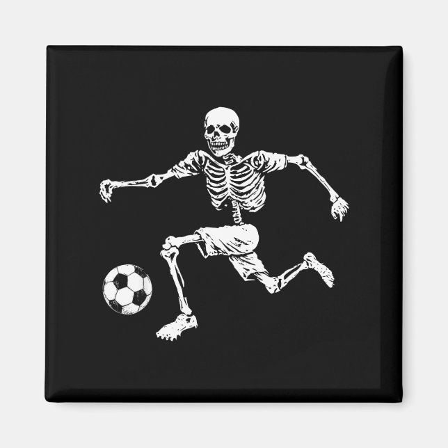 Funny Skeleton Soccer Ball  Magnet (Front)