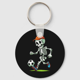 Funny Skeleton Soccer Halloween Costume Men Boys T Keychain