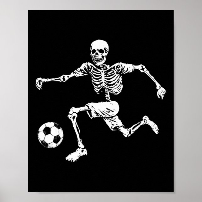 Funny Skeleton Soccer Ll  Poster (Front)