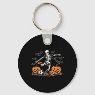 Funny Skeleton Soccer Men Boys Kids Halloween Cost Keychain
