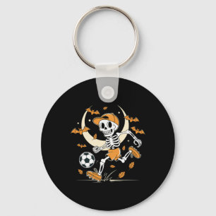 Funny Skeleton Soccer Men Boys Kids Halloween Cost Keychain