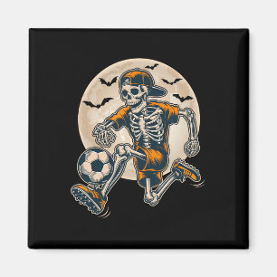 Funny Skeleton Soccer Men Boys Kids Halloween Cost Magnet