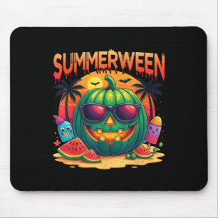 Funny Skeleton Summer Summerween Watermelon Jack-o Mouse Pad