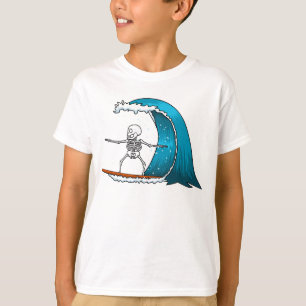 Funny Skeleton Surfing T-Shirt