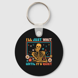 Funny Skeleton Teacher Halloween Costume Men Women Keychain