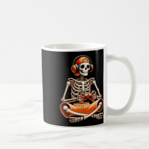 Funny Skeleton Video Game Halloween Gaming Gamer B Coffee Mug