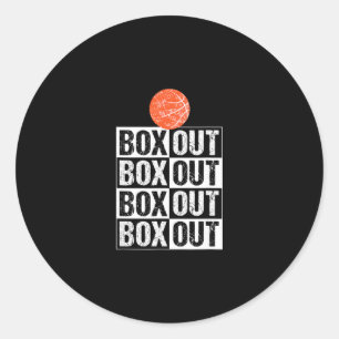 Funny Sketll Coach Gift Box Out Saying  Classic Round Sticker