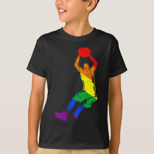 Funny Sketll Player Rainbow Flag Gay Lesbian Pride T-Shirt