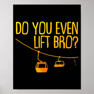 Funny ski art for men women winter sport skiing poster