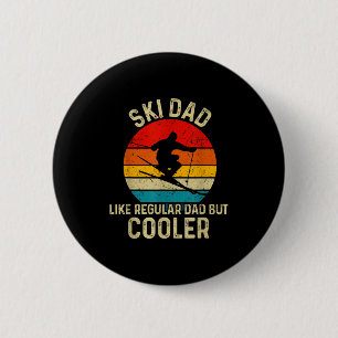Funny ski dad shirt skier fathers skiing gift dad 2 inch round button