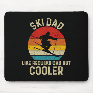 Funny Ski Dad Shirt Skier Fathers Skiing Gift Dad Mouse Pad