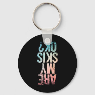 Funny Ski Design For Men Women Kids Boys Girls Ski Keychain