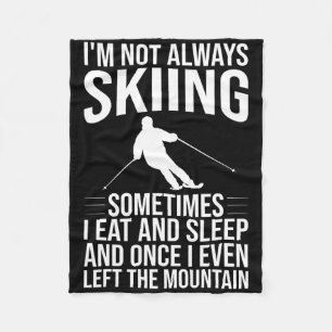 Funny Ski Design For Men Women Winter Snowboard Sk Fleece Blanket