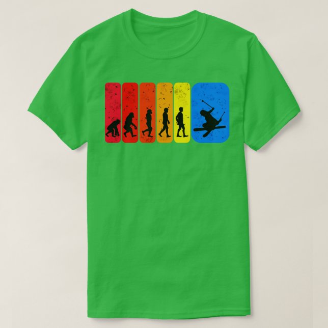 Funny ski freestyle evolution T-Shirt (Design Front)