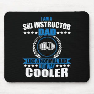 Funny Ski Instructor Dad Outfit Father's Day Costu Mouse Pad