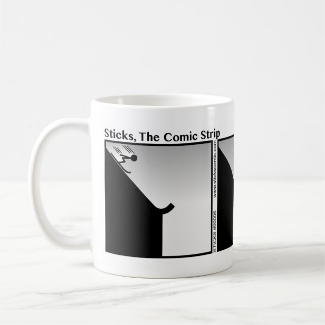 Funny Ski Jump Stickman Mug - 006 (Left)