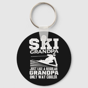 Funny Ski Skiing Grandpa Grandfather Cool Quote Keychain