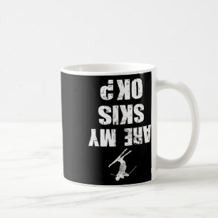 Funny Ski Tee Distressed Skiing Winter Sports Ski Coffee Mug