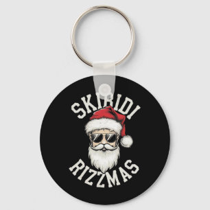 Funny Skibidi Rizzmas Skibidi Christmas Merry Rizz Keychain