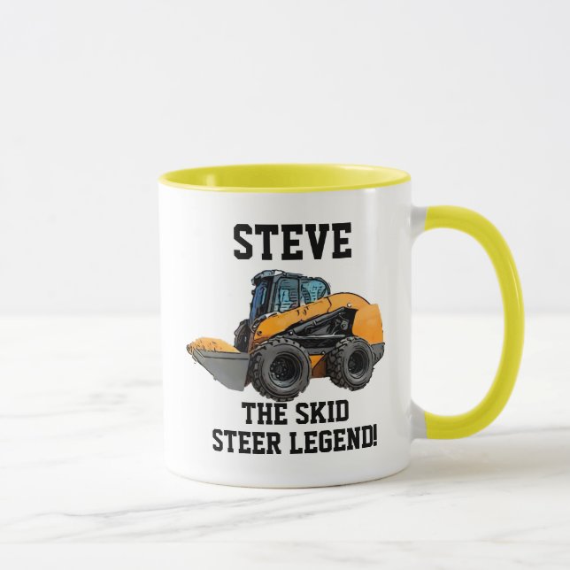 Funny Skid Steer Legend Heavy Equipment Operator Mug (Right)
