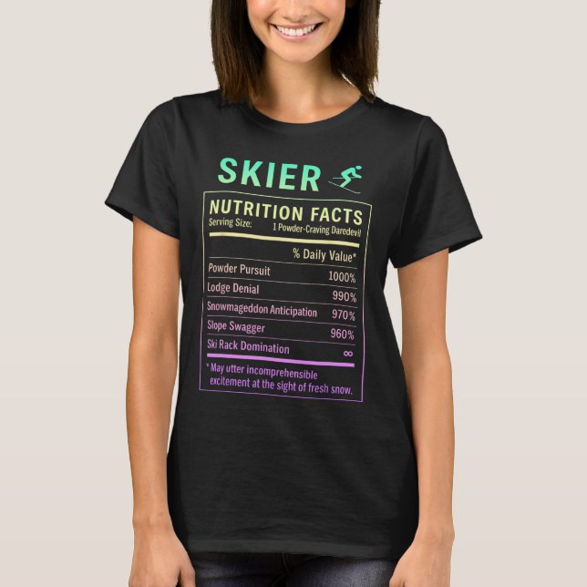 Funny Skier  T-Shirt (Front)