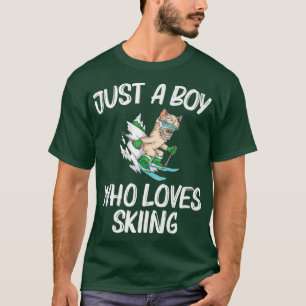 Funny Skiing Art For Boys Kids Ski Freestyle Skier T-Shirt