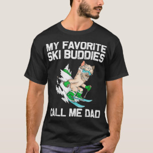 Funny Skiing Art For Dad Papa Ski Freestyle Skier T-Shirt