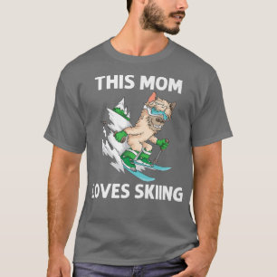 Funny Skiing Art For Mom Mama Ski Freestyle Skier  T-Shirt