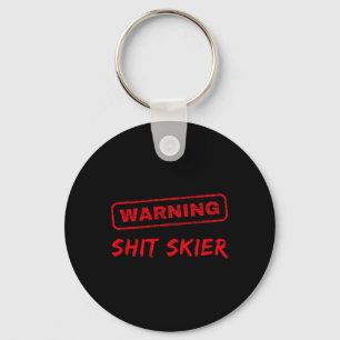 Funny Skiing Beginner, Warning Skier Keychain