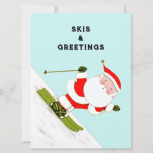 Funny Skiing Christmas Holiday Cards