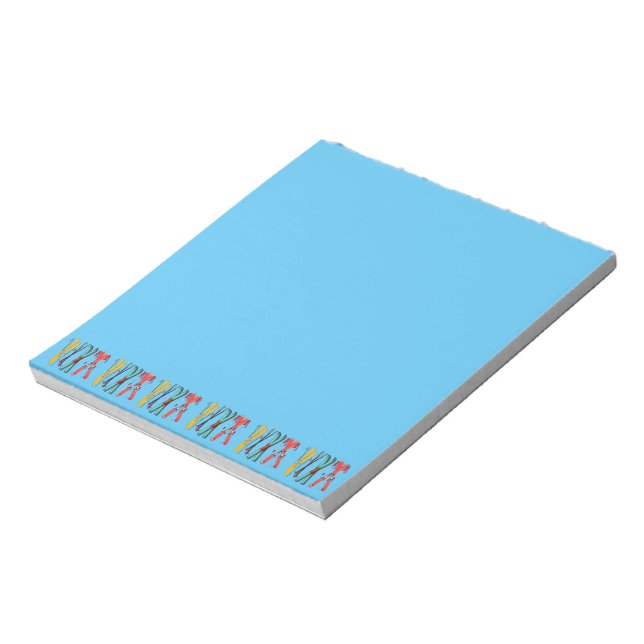 Funny Skiing Colourful Ski Skier  Notepad (Rotated)