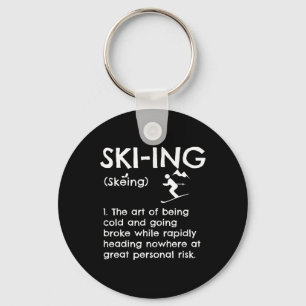 Funny Skiing Definition Apparel Ski Gift Idea For Keychain