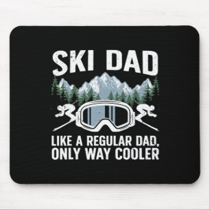 Funny Skiing Design For Dad Men Skier Winter Sport Mouse Pad