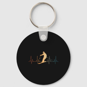Funny Skiing Design For Men Women Downhill Ski Lov Keychain